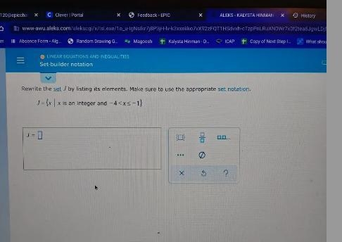 J={x | x is an integer and -4-example-1