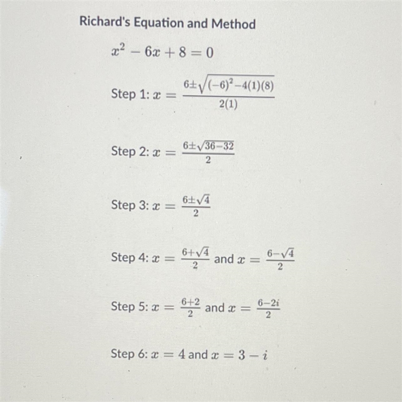 What mistake did Richard make? Explain what he needs to do to fix it.-example-1