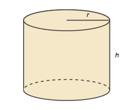 Cylinder A has radius r and height h as shown in the diagram. Cylinder B has radius-example-1