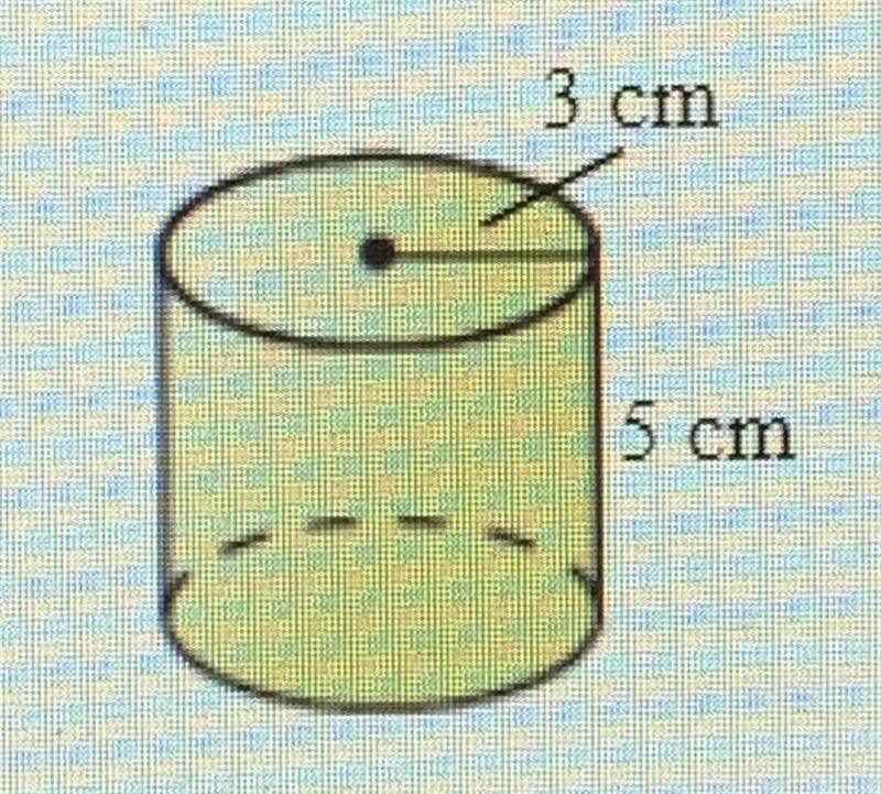 Find the surface area of the cylinder. Type an exact answer in terms of pi.-example-1