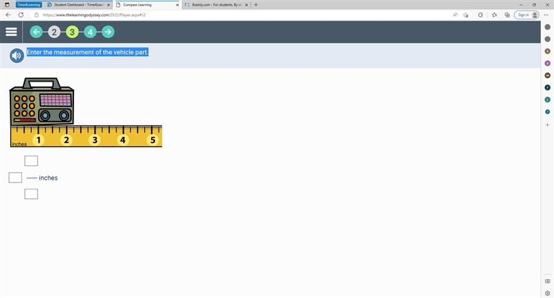 Enter the measurement of the vehicle part.-example-1