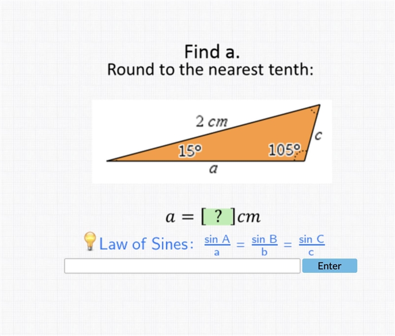 PLEASEE HELP Subject: Law of Sines-example-1