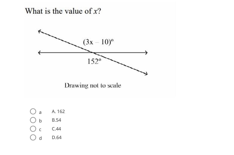 What is the value of x (3x-10)° 152°-example-1