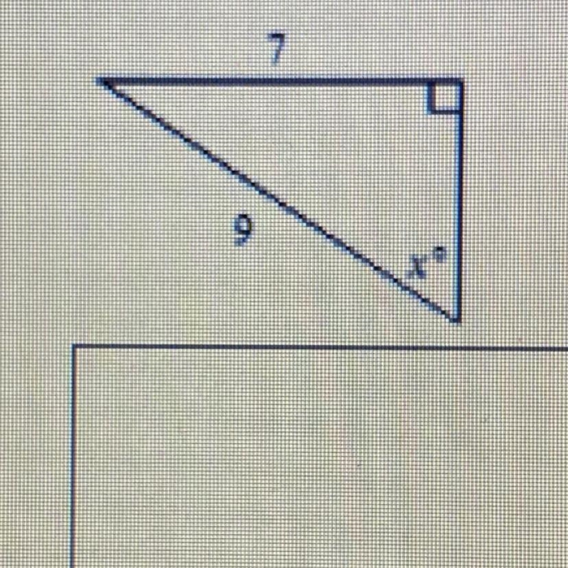 Find the value of x. Round to the nearest degree. Explain step by step-example-1