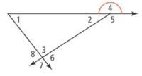 A.) How many exterior angles are at each vertex of the triangle? b.) How many exterior-example-1