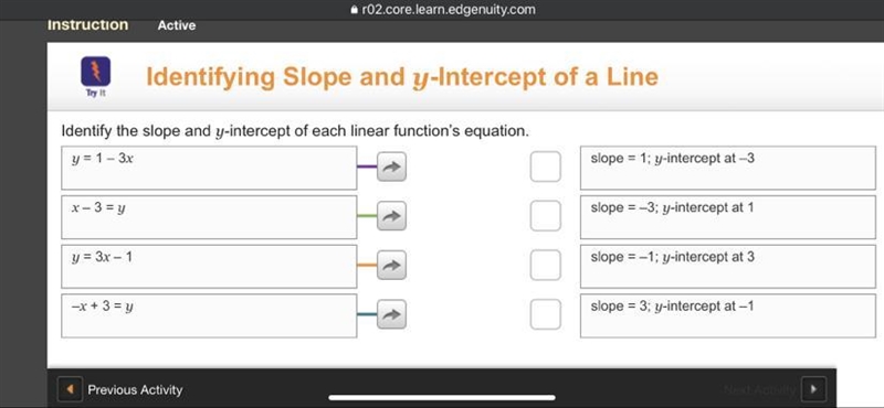 Identifying slope and y intercept of a line-example-1