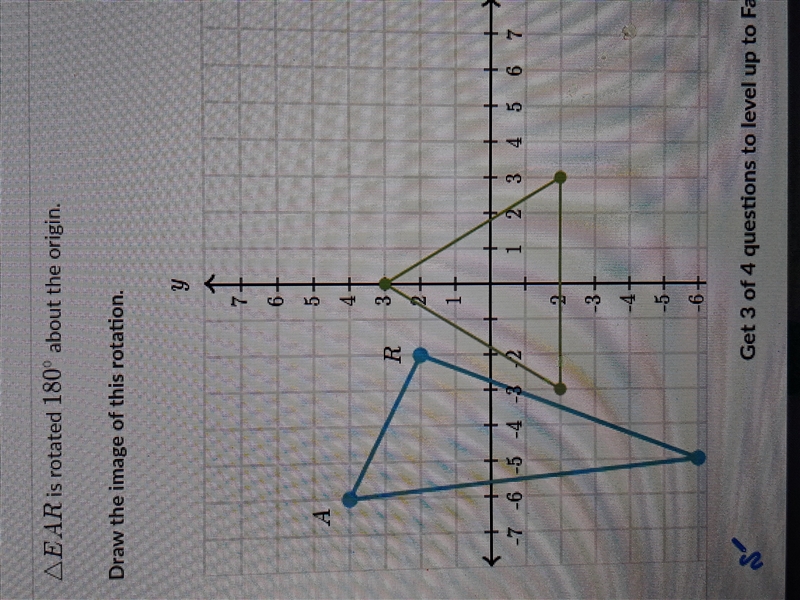 Triangle EAR is rotated 180 degrees-example-1