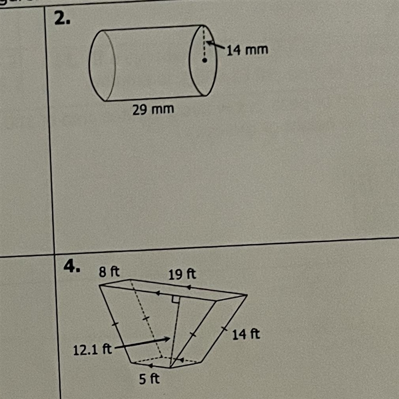 I need help with number 2 please it says to find the surface area of each figure. Round-example-1