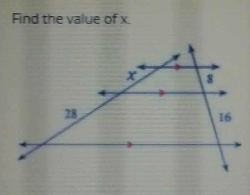 Can someone please help me find out the valu of X?-example-1