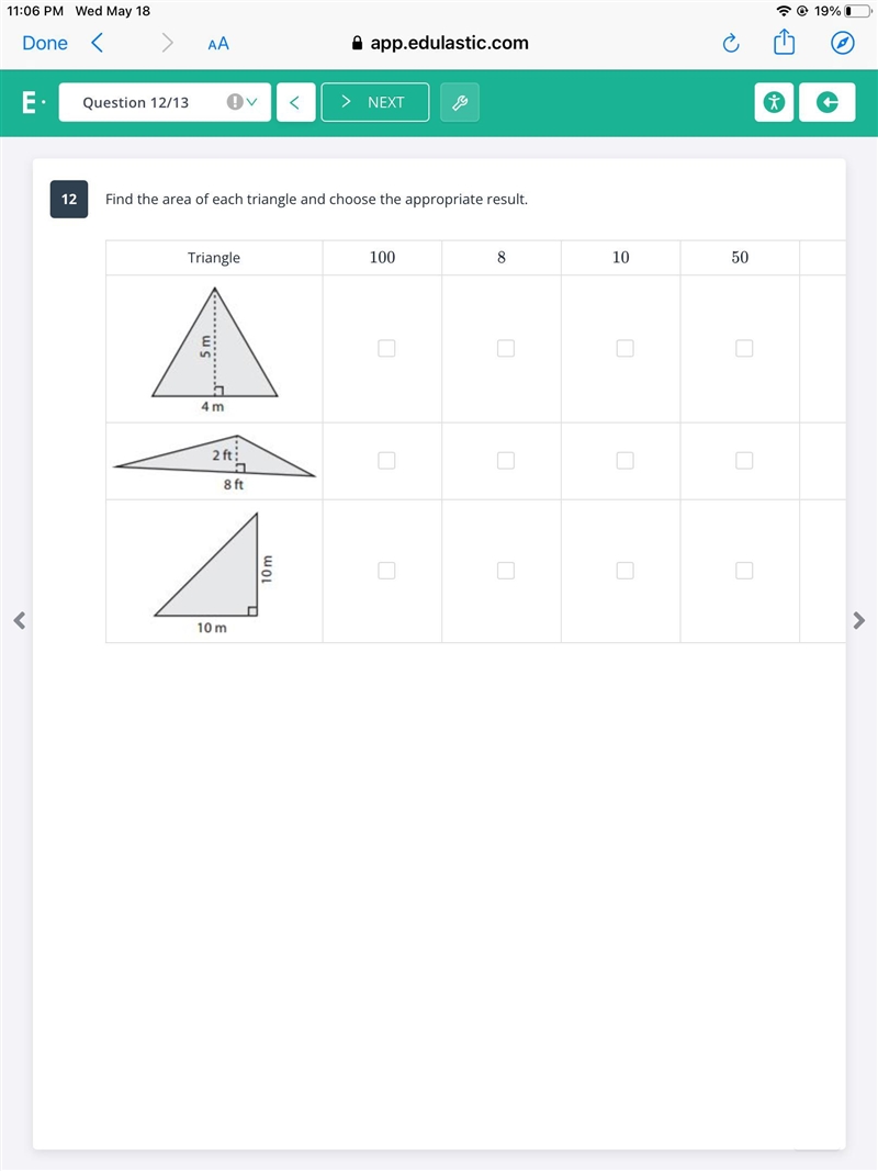 Find the area of the triangle. MY GRADE PLEASE HELP!-example-5