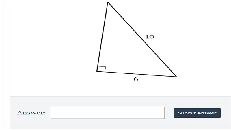 Find the length of the third side. If necessary, round to the nearest tenth Pythagorean-example-1