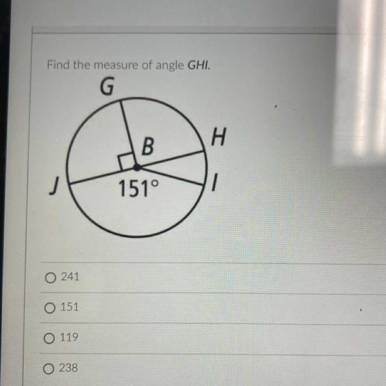 Find the measure of angle GHI.-example-1