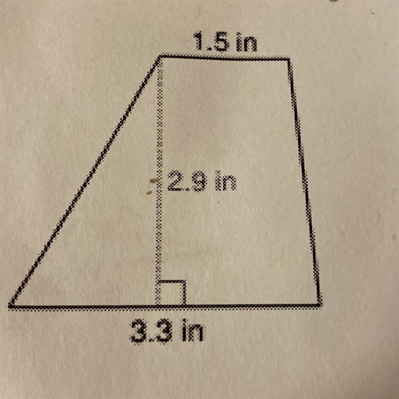 1.5 in 3.3 in What's the area-example-1