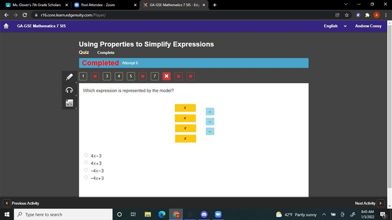 Which expression is represented by the model? I need help plez-example-1