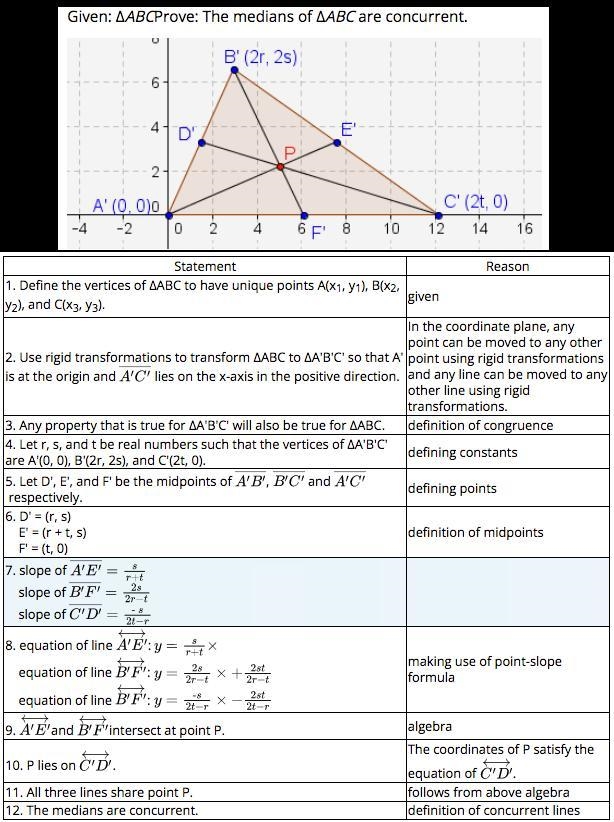 What is the reason for statement 7 in the given proof? A) definition of midpoint B-example-1