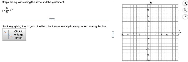 7. Graph the equation using the slope and the​ y-intercept. Please help-example-1