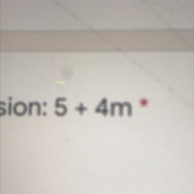 What is the coefficient in 5+4m-example-1