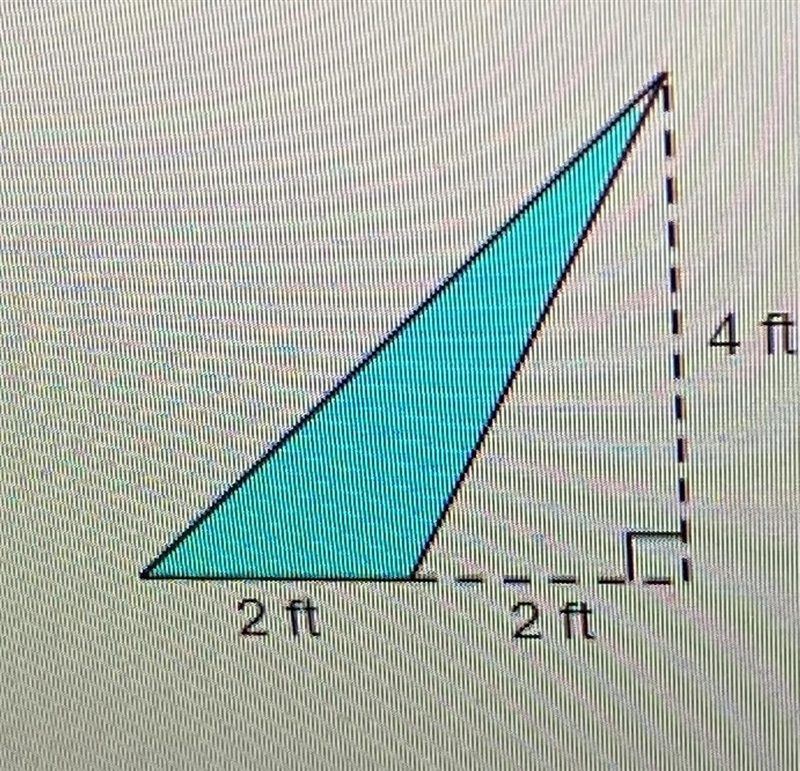 PLEASE HELP!!! find the area of the shaded triangle-example-1