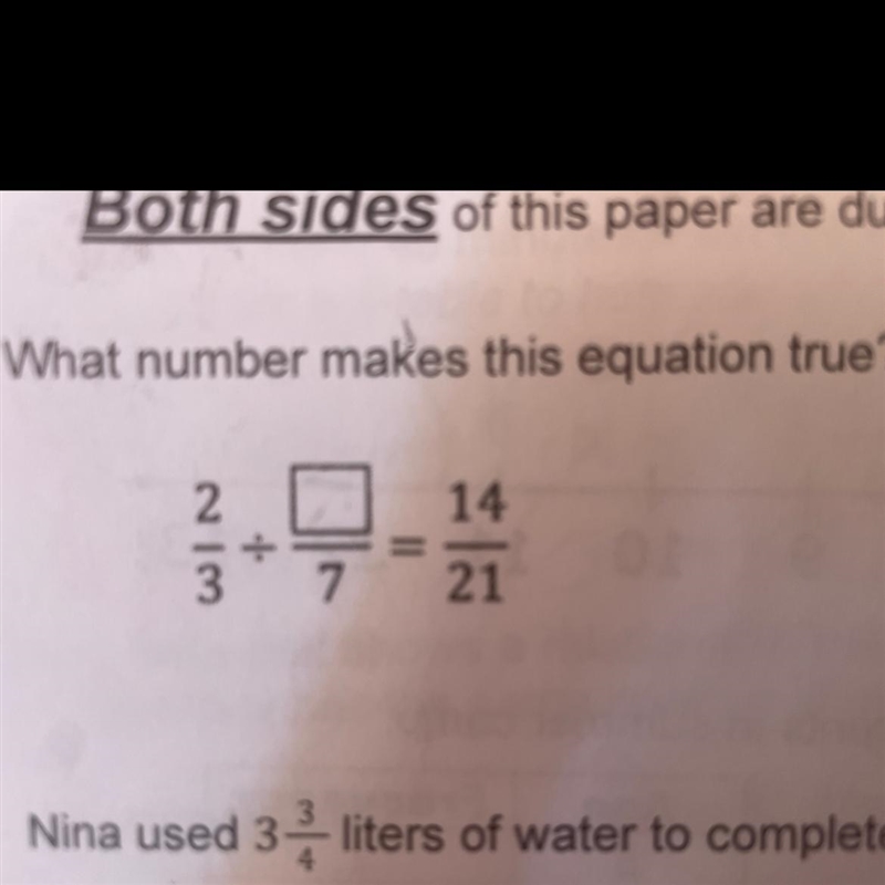 The question is : what number makes this equation true-example-1