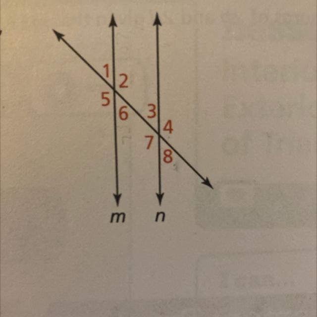 In the figure, m ll n. If the measure of angle 8 is (4x +7) and the measure of angle-example-1