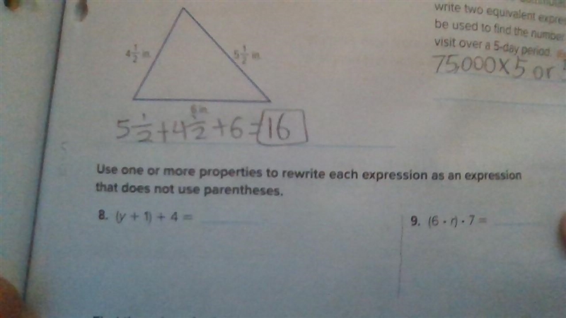 Use one or more properties to rewrite each expression as an expression that does not-example-1