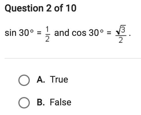 Sin 30° = ½ and cos 30° = fB-example-1