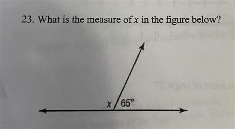 23. What is the measure of x in the figure below?-example-1