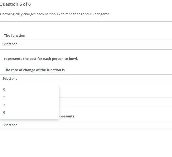 A bowling alley charges each person $2 to rent shoes and $3 per game.-example-2