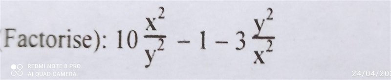 10 \frac { x ^ { 2 } } { y ^ { 2 } } - 1 - 3 \frac { y ^ { 2 } } { x ^ { 2 } }​-example-1