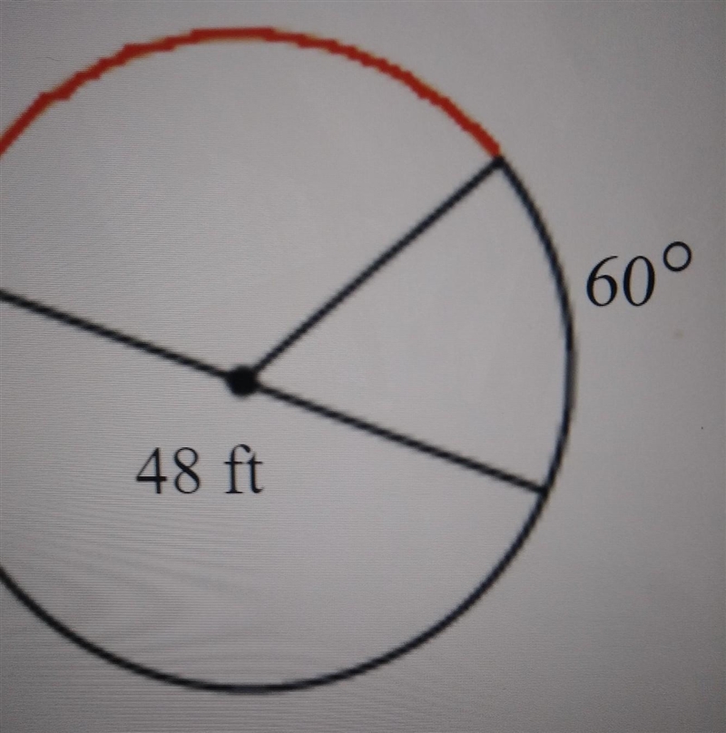 Find the length of the arc shown in red .Leave your answer in terms of PI simplify-example-1