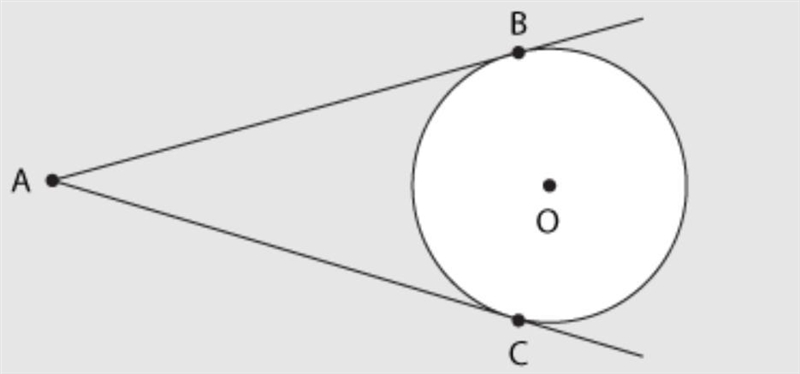 AB and AC are tangent to circle O. If AB measures 23 cm, what is the measure of AC-example-1