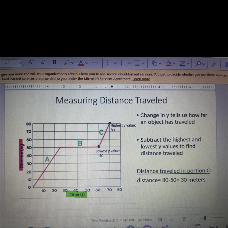 Question 1 What is their rate of change (speed) in Section A? Remember to include-example-1