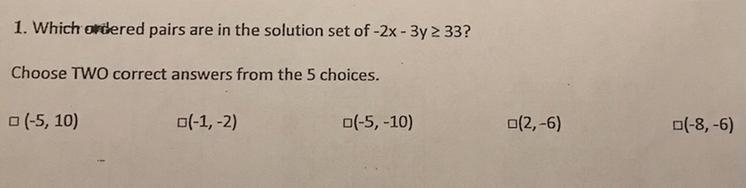 Choose TWO correct answers from the 5 choices. Need answer ASAP thank you!-example-1