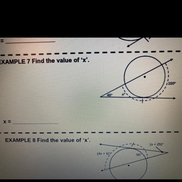 Can someone help me find x and explain what they did-example-1