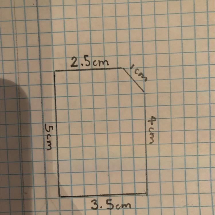 What is the area of this irregular shape and how do I work it out?-example-1