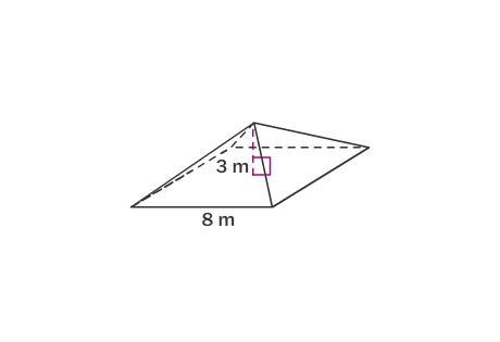 Find the volume of the pyramid to the nearest cubic unit. Use a calculator. 64 m^3 96 m-example-1