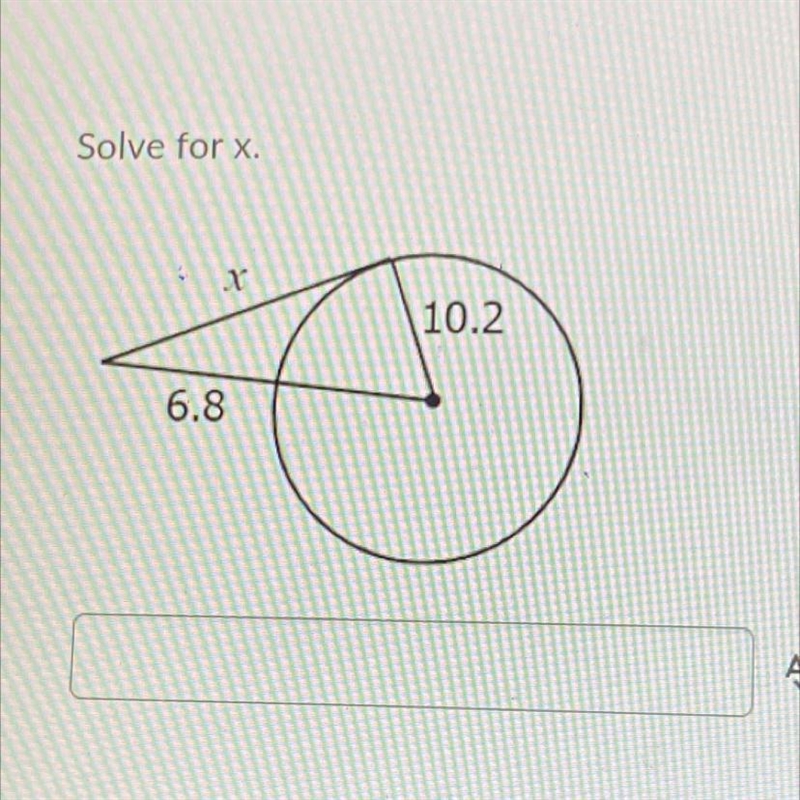 Pls help solve for x 10.2 , 6.8-example-1