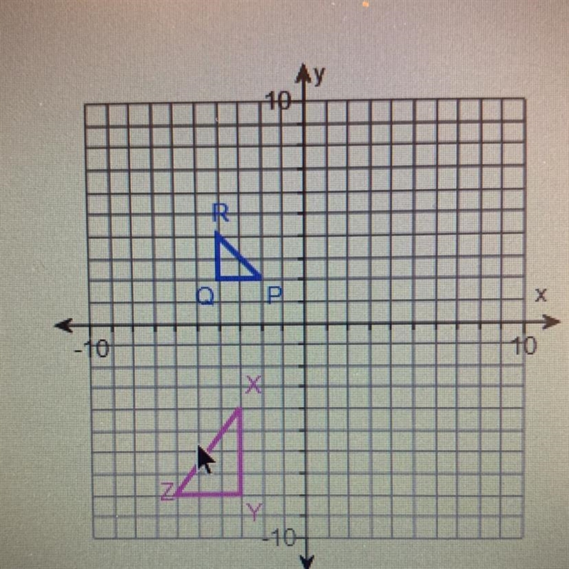 If triangle PQR were similar to triangle XYZ, then which angle would correspond to-example-1