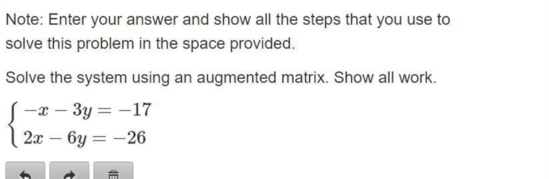 Solve the system using an augmented matrix :)-example-1