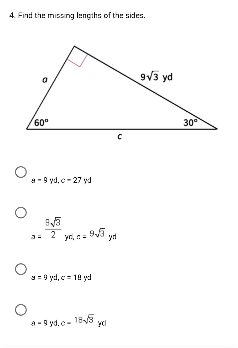 Find the missing lengths of the sides.-example-1