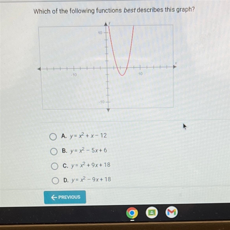 Which of the following functions best describes this graph?-example-1