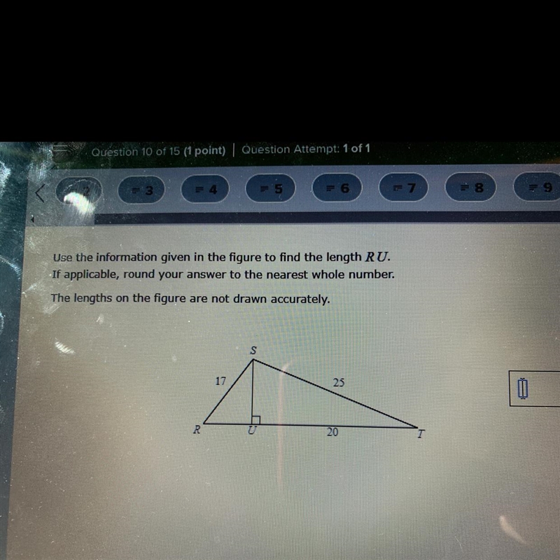 Plz help, in the figure to find the length RU if applicable, round your answer to-example-1