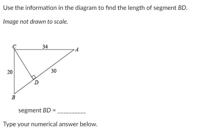 Use the information in the diagram to find the length of segment BD.-example-1