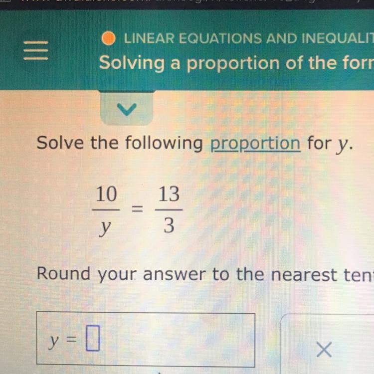 Solve the following proportion for y.-example-1