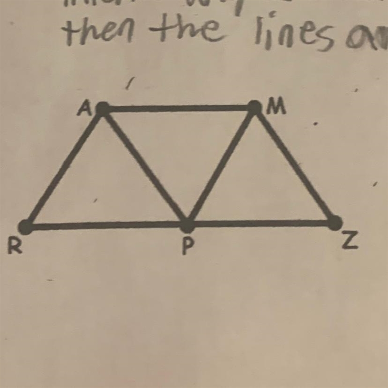 Given: AM||RZ , angle R is congruent to angle Z Prove: angle RAM is congruent to angle-example-1