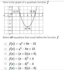 Here is the graph of a quadratic function f.-example-1