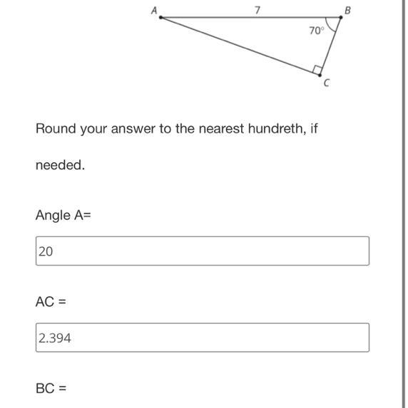 The question is “FIND ALL THE MISSING SIDES AND ANGLES OF THIS TRIANGLE” this is trigonometry-example-1