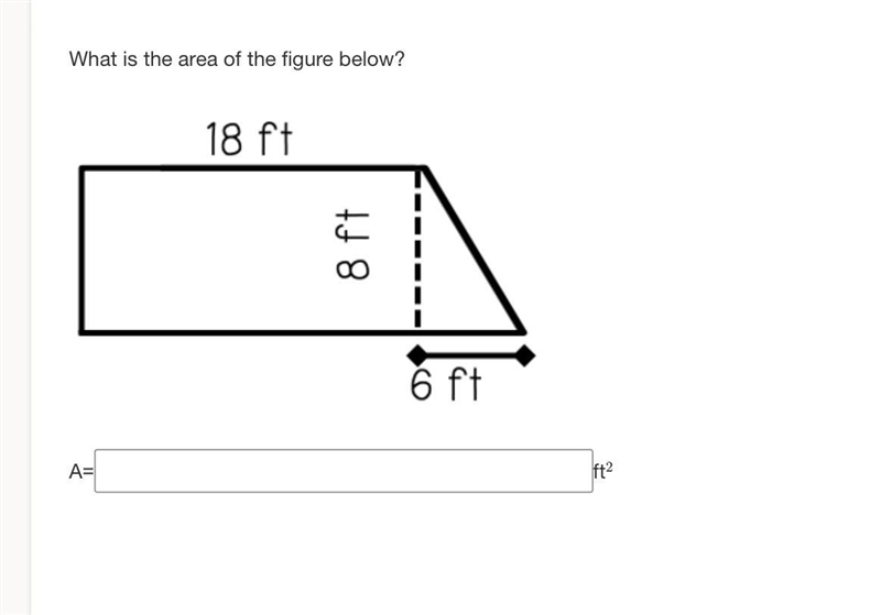 What is the area of the figure below?-example-1