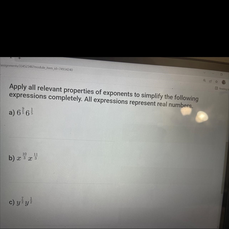 Apply all relevant properties of-example-1