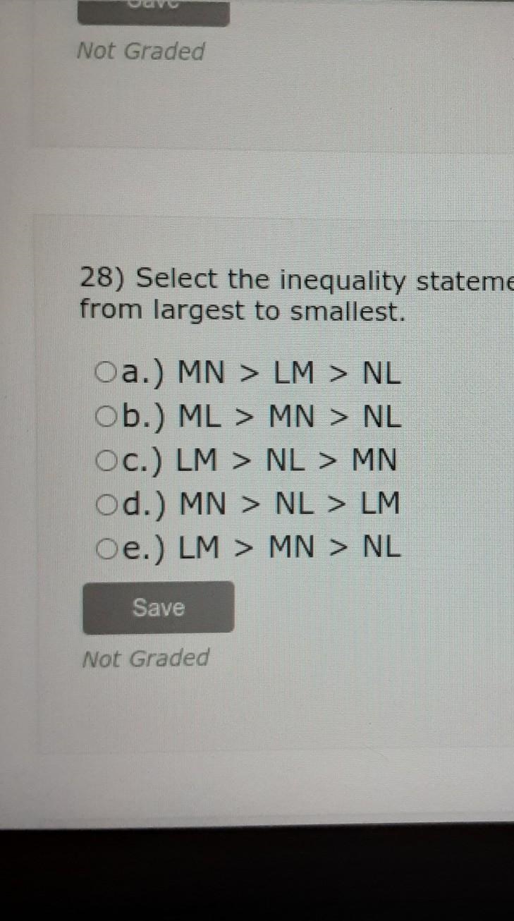 Find the measure of the three angles in triangle LMN based on the information given-example-1